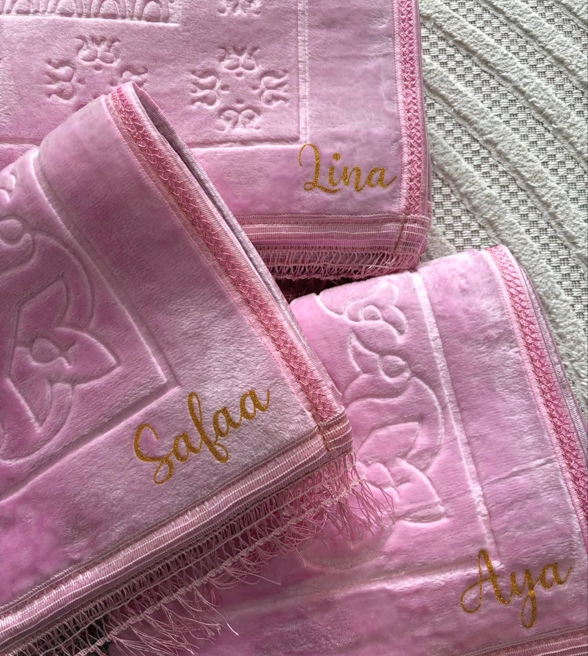 Tapis de prière personnalisé avec prénom brodé 🎁