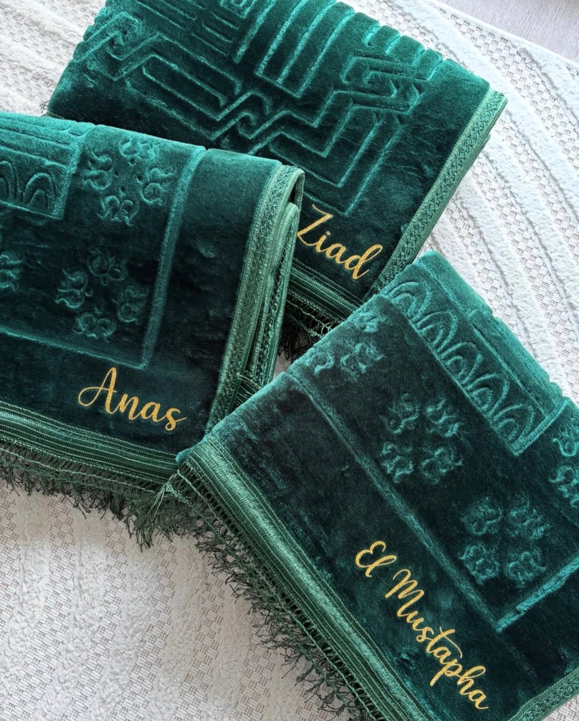 Tapis de prière personnalisé avec prénom brodé 🎁